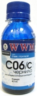 Чернила WWM Canon C06|C 90гр  cyan