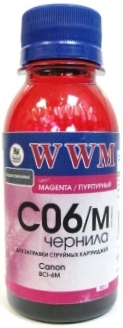 Чернила WWM Canon C06|M 90гр magenta